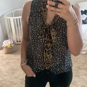 Daniel rain Leopard Print Blouse